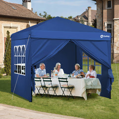 Sekey Premium Pop-Up Pavillon 3×3 m – Wasserdicht & Stabil, Faltpavillon mit Seitenwänden, Höhenverstellbar 250–270 cm