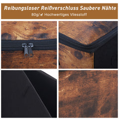 Sekey Aufbewahrungsboxen 3er Set mit Deckel | Stoffboxen 40 × 30 × 25 cm formstabil, faltbar & vielseitig einsetzbar