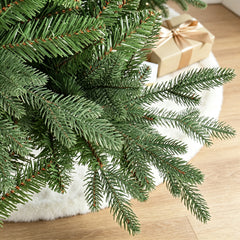 Salcar Künstlicher Weihnachtsbaum Nordmanntanne – PE & PVC, naturgetreuer Christbaum mit Topf oder Metallständer