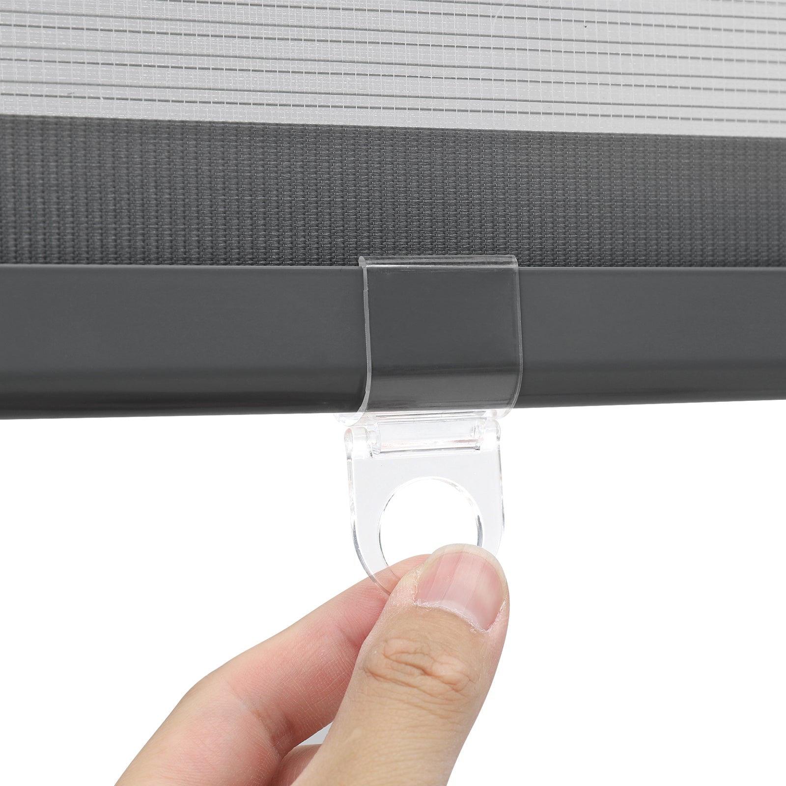 Sekey Schnurloses Doppelrollo Klemmfix - Grau - Duo Rollo ohne Bohren für Fenster & Türen Sekey