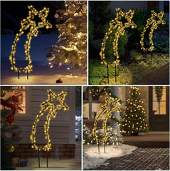 Salcar 1m LED Gartenstecker Sternschnuppe Lichterkette, 400 LEDs Salcar
