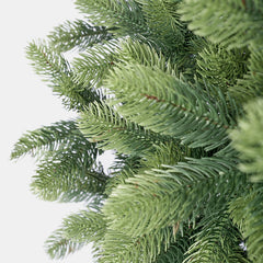 SALCAR Slim Artificial Christmas Tree 120/150/180/210 cm | Slim Nordmann Fir made of PE, Space-saving, Realistic, Reusable, With Metal Stand