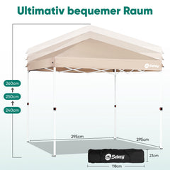Sekey 3x3 m Faltpavillon mit 4 Seitenteilen