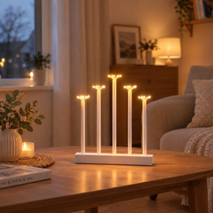 Salcar LED Feuerwerk Dekoleuchte mit 100 LEDs – Warmweiße Fensterdeko mit Timer & flexiblem Kupferdraht