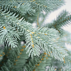 SALCAR Artificial Christmas tree made of PE &amp; invisible PVC tips – Natural grey-green fir with quick-assembly folding system &amp; stable metal stand (150 cm / 180 cm / 210 cm)