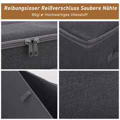 Sekey Aufbewahrungsboxen 3er Set mit Deckel | Stoffboxen 40 × 30 × 25 cm formstabil, faltbar & vielseitig einsetzbar