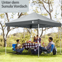 Sunula Pavillon 3x3m Wasserdicht & Stabil – Faltpavillon mit Verdickten Rohren, UV-Schutz & Tragetasche, für Garten, Camping & Veranstaltungen Sunula