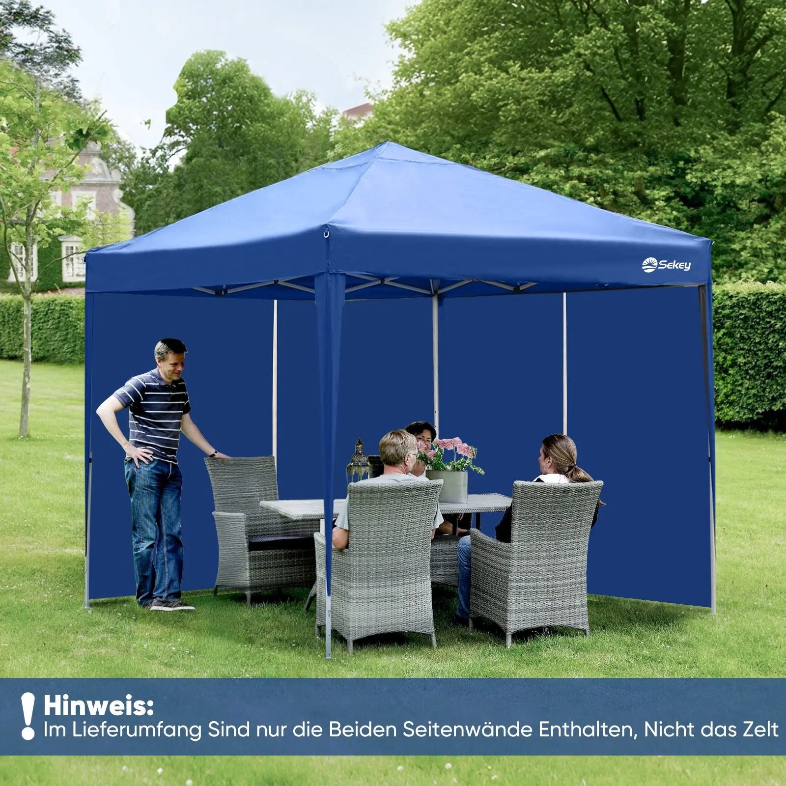 Sekey 290 x 200 cm Seitenwand für Pavillon, 2er Set Sekey