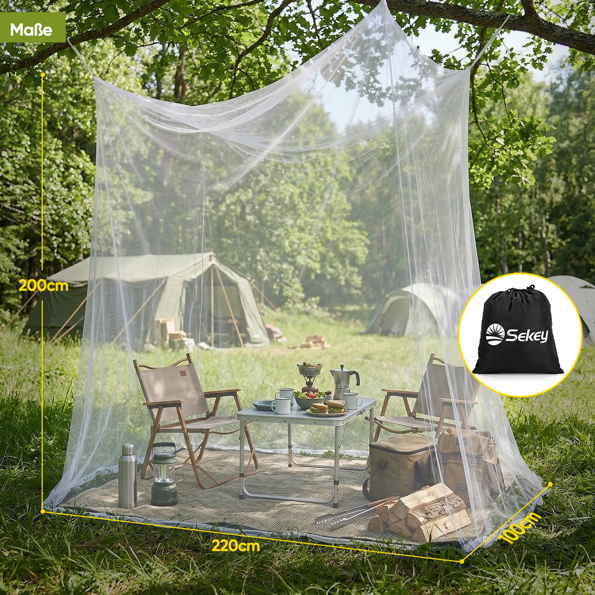 Sekey Rectangular Mosquito Net for Bed