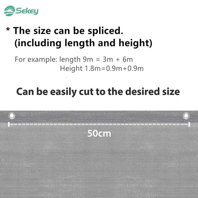 Sekey Balkon Sichtschutz aus 220 g/m² HDPE, Hellgrau Sekey