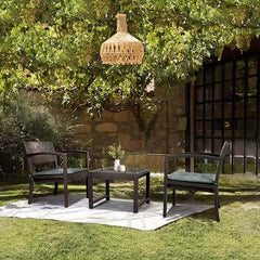 Sekey 3-teilig Gartenmöbel Set, 2 Gartenstühle und Gartentisch Sekey