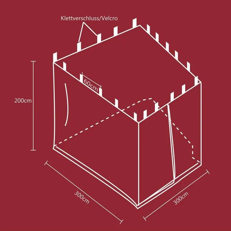 Sekey Moskitonetz für 300 x 300 cm Pavillon Sekey