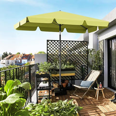 Sekey Rechteckiger Balkon-Sonnenschirm 200x125 cm – UPF50+, 4 Farben (Apfelgrün, Weiß, Dunkelgrau, Beige) + Schutzhülle