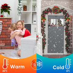 Sekey Magnetic Thermal Door Curtain with Viewing Window – Cold &amp; Heat Protection, Self-Adhesive, Windproof, Energy Efficient