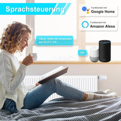 Salcar Smartes Heizkörperthermostat WLAN TRV603 – ohne Gateway, programmierbar, kompatibel mit Alexa & Google Assistant, Tuya Smart