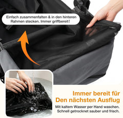 Sekey Fliegennetz für Bollerwagen mit Dach – Universelles Moskitonetz 60×75×110 cm, Insektenschutz für Kinderwagen & Handwagen, 1 mm feinmaschig, atmungsaktiv & faltbar für SS5050/SS8080