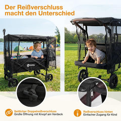 Sekey Fliegennetz für Bollerwagen mit Dach – Universelles Moskitonetz 60×75×110 cm, Insektenschutz für Kinderwagen & Handwagen, 1 mm feinmaschig, atmungsaktiv & faltbar für SS5050/SS8080