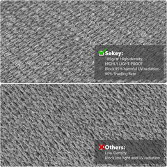 Sekey Sonnensegel HDPE Sonnenschutzsegel mit Seilen Sekey
