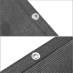 Sekey Balkon Sichtschutz, HDPE 220 g/m², halbtransparent, wind- und UV-beständig, wetterfest, mit Ösen, Nylon-Kabelbindern und Kordel, anthrazit