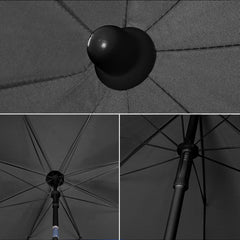 Sekey Sonnenschirm Ø180 cm mit UPF50+ – windstabiler Strand- & Balkonschirm mit Neigefunktion, wasserdicht, inkl. Schutzhülle, GRS-recycelter Bezug