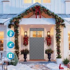 Sekey Magnetic Thermal Door Curtain with Viewing Window – Cold &amp; Heat Protection, Self-Adhesive, Windproof, Energy Efficient