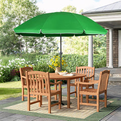 Sekey Sonnenschirm Ø160 cm rund – Strand- & Balkonschirm mit Neigungswinkel & Höhenverstellung, inkl. Schutzhülle, 140 g/m² Polyester, für Garten, Terrasse & Strand