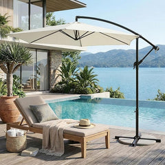 Sekey 300 cm cantilever umbrella, sun protection UV50+
