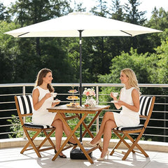 Sekey Aluminium Sonnenschirm Rechteck mit Kurbel & Knickfunktion – UV50+ Gartenschirm 38 mm Stange, 12x18 mm Streben für Balkon, Terrasse & Garten