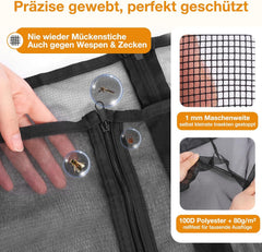 Sekey Fliegennetz für Bollerwagen mit Dach – Universelles Moskitonetz 60×75×110 cm, Insektenschutz für Kinderwagen & Handwagen, 1 mm feinmaschig, atmungsaktiv & faltbar für SS5050/SS8080