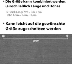 Sekey Balkon Sichtschutz Anthrazit – HDPE 220 g/m², leicht transparent, wind- & UV-beständig, wetterfest mit Ösen & Kabelbindern