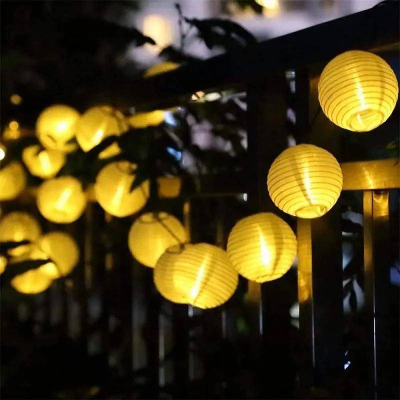 Salcar 3m/5m/10m/15m/20m LED Laternen-Lichterkette, 10/20/40/50/80 LEDs, 31V GS-zertifizierte Stromversorgung Salcar