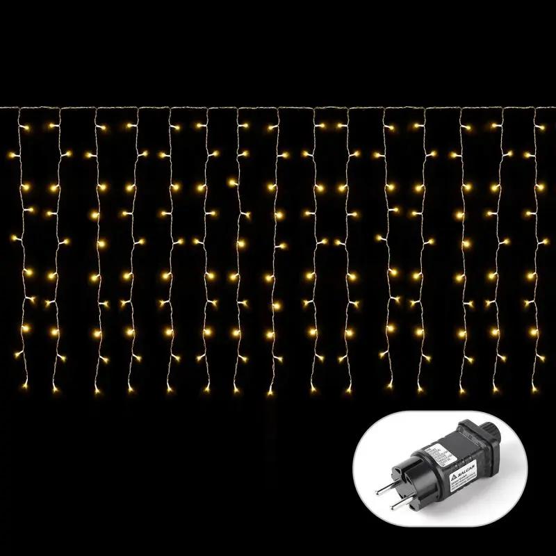 Salcar 2 x 1 m/3 x 1 m / 6 x 1 m LED Lichtervorhang, 100 / 150 / 300 LEDs Salcar