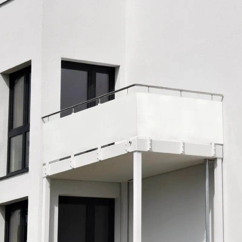 Sekey Balkon Sichtschutz aus 100% Polyester, Weiß Sekey