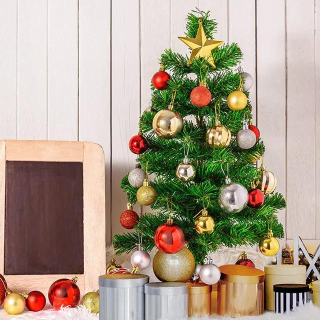Salcar 60/90cm Künstlicher Weihnachtsbaum Klein mit Christbaumständer, Nordmanntanne, mit 70/110 Spitzen Salcar