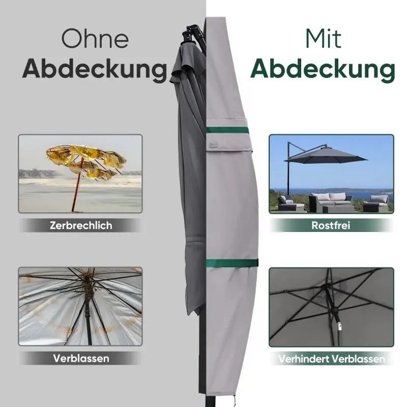 Sekey 260 x 40/70/50 cm Schutzhülle für 300 cm Ampelschirm, aus Polyester-Gewebe Sekey
