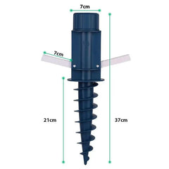 Sekey 22 mm - 32 mm Bodenhülse für Sonnenschirm, mit klappbaren Griffen und Aufhängehaken Sekey