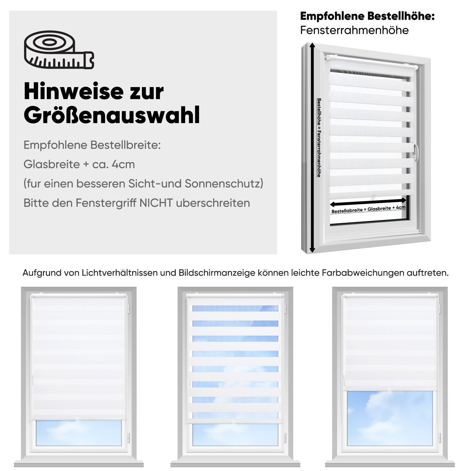 Sekey Schnurloses Doppelrollo Klemmfix - Weiß - Duo Rollo ohne Bohren für Fenster & Türen Sekey