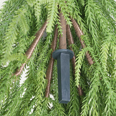 Salcar Künstlicher Weihnachtsbaum mit echtem Holzstamm – 100 % PE, zartgrün – 90 cm / 120 cm, naturgetreu & pflegeleicht