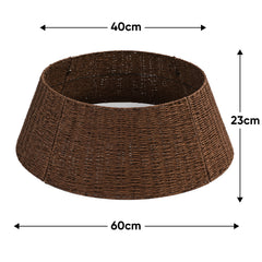 Salcar Weihnachtsbaumkorb aus Papierkordel – Braun, 40/60 cm oder 50/68 cm