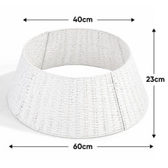 Salcar Weihnachtsbaumkorb aus Papierkordel – Weiß, 40/60 cm oder 50/68 cm