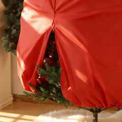 Salcar Weihnachtsbaum Aufbewahrung 138 × 185 cm – Weihnachtsbaumtasche für Bäume bis 2,4 m, mit Schnallen, Kordelzug & Kartenschlitz, Wasserdicht & Reißfest