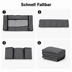 Sekey Unterbett-Aufbewahrungstasche 110L – Faltbare Aufbewahrungsbox mit transparentem Deckel, Doppelreißverschluss & 4 Tragegriffen, 100 × 50 × 19 cm, für Kleidung, Bettwäsche & Decken