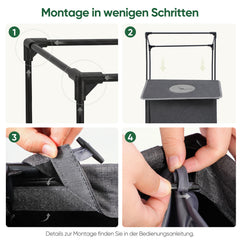 Sekey Pfandflaschen Sammelbehälter 100L mit Deckel, Flaschenkorb für Leergut & Dosen, Herausnehmbarer Innenbeutel mit Schultergurt, Flaschensammler für Küche, Keller & Recycling