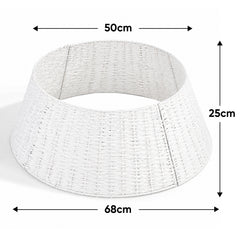 Salcar Weihnachtsbaumkorb aus Papierkordel – Weiß, 40/60 cm oder 50/68 cm