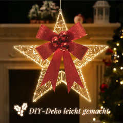 Salcar LED Weihnachtsstern 45 cm, Metall Leuchtstern mit 720 LEDs, 8 Modi & Timer, Stern Fenster Deko, Innen & Außen, Warmweiß Salcar