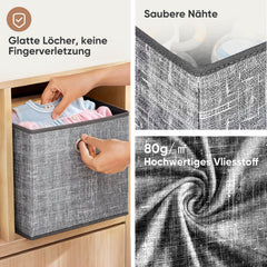 Sekey Aufbewahrungsboxen 6er Set Faltbare Stoffboxen 30 × 30 × 30 cm, stabil & vielseitig für Regale und Schränke