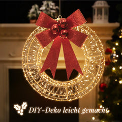 Salcar LED Lichtkranz Ø45 & Ø55 cm, 720 LEDs, Hängekranz, Weihnachtsdeko Fenster & Tür, 8 Modi, Timer & Memory, IP44 Wasserdicht, Innen & Außen, Warmweiß Salcar