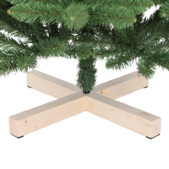 SALCAR Artificial Christmas Tree 180 cm / 210 cm – Realistic PVC Christmas Tree with Wooden Stand for Indoor &amp; Outdoor Use