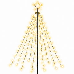 Salcar LED Lichterbaum für Außen mit warmweißen LEDs, 8 Lichtmodi, Timer & Memory, IP44 – 1,8 m / 2 m