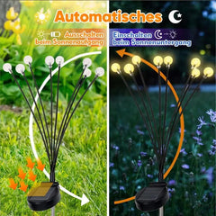 Salcar 2er Set LED Solar Gartenleuchte mit Blasen-Kugeln Salcar